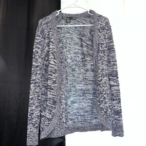 Ashley By 26 International Blue Open-Front Cardigan